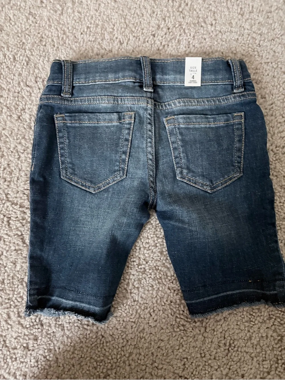 The Children's Place Dark Blue Distressed Denim Skimmer Shorts